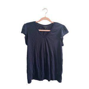 Banana Republic navy blue flutter sleeve top size m
